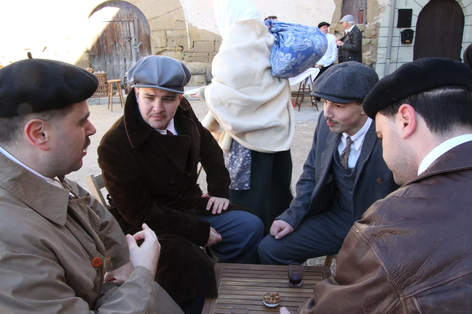 Recreación en Siétamo de la guerra de 1936. Foto Carlos Neofato