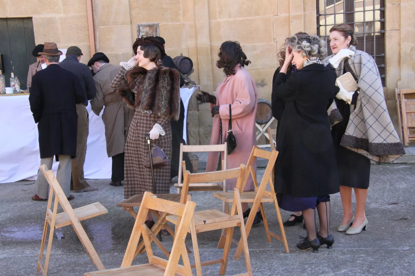 Recreación en Siétamo de la guerra de 1936. Foto Carlos Neofato