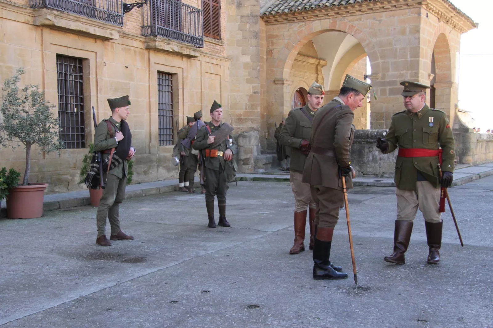 Recreación en Siétamo de la guerra de 1936. Foto Carlos Neofato