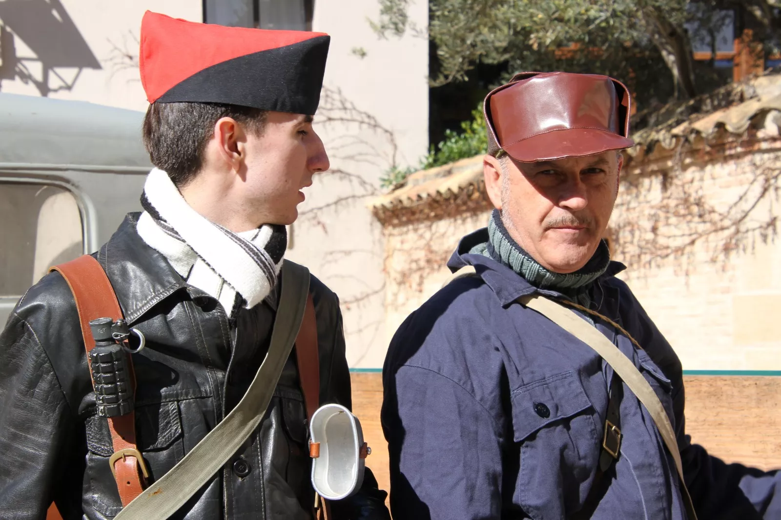 Recreación en Siétamo de la guerra de 1936. Foto Carlos Neofato