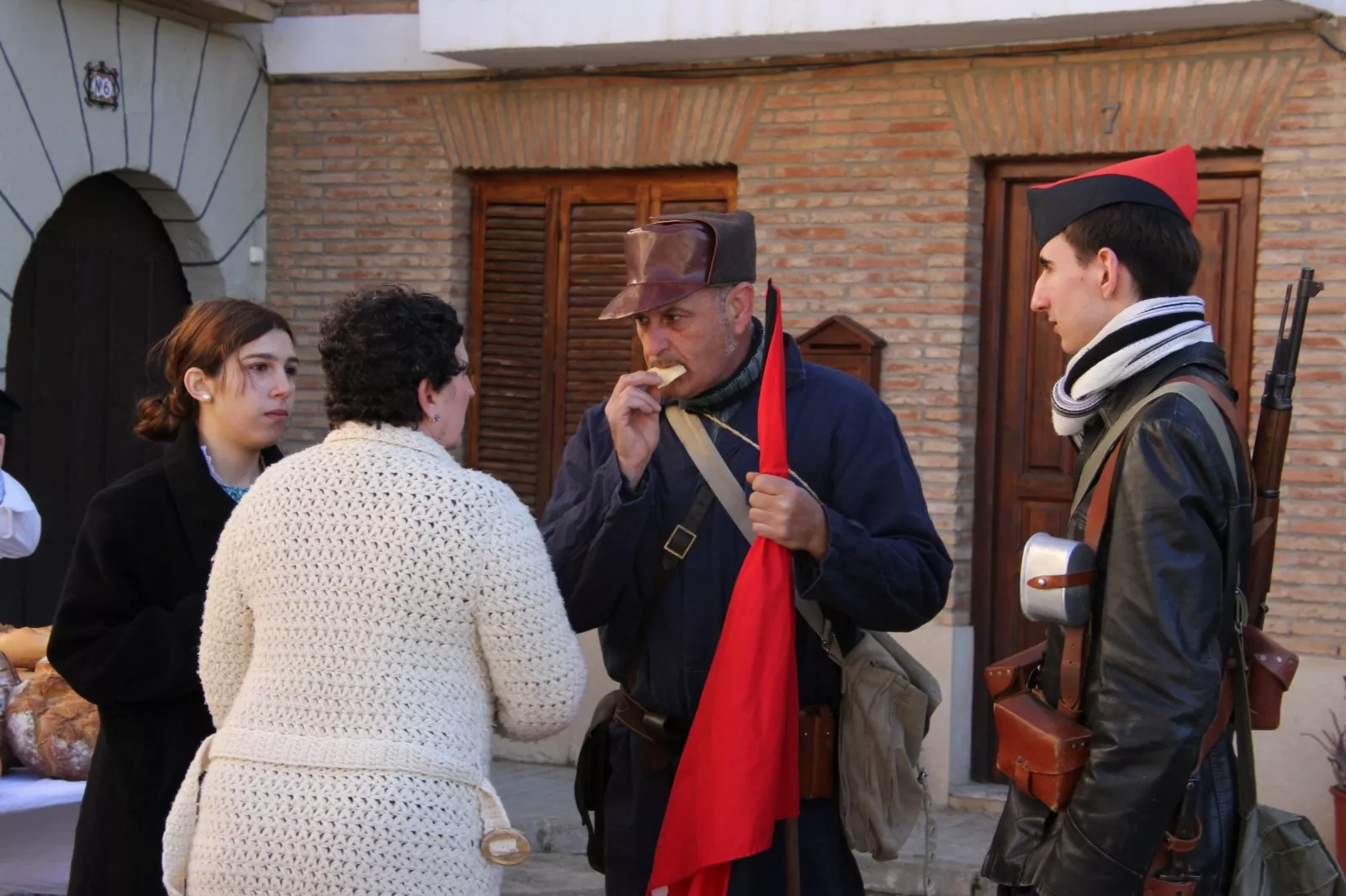 Recreación en Siétamo de la guerra de 1936. Foto Carlos Neofato