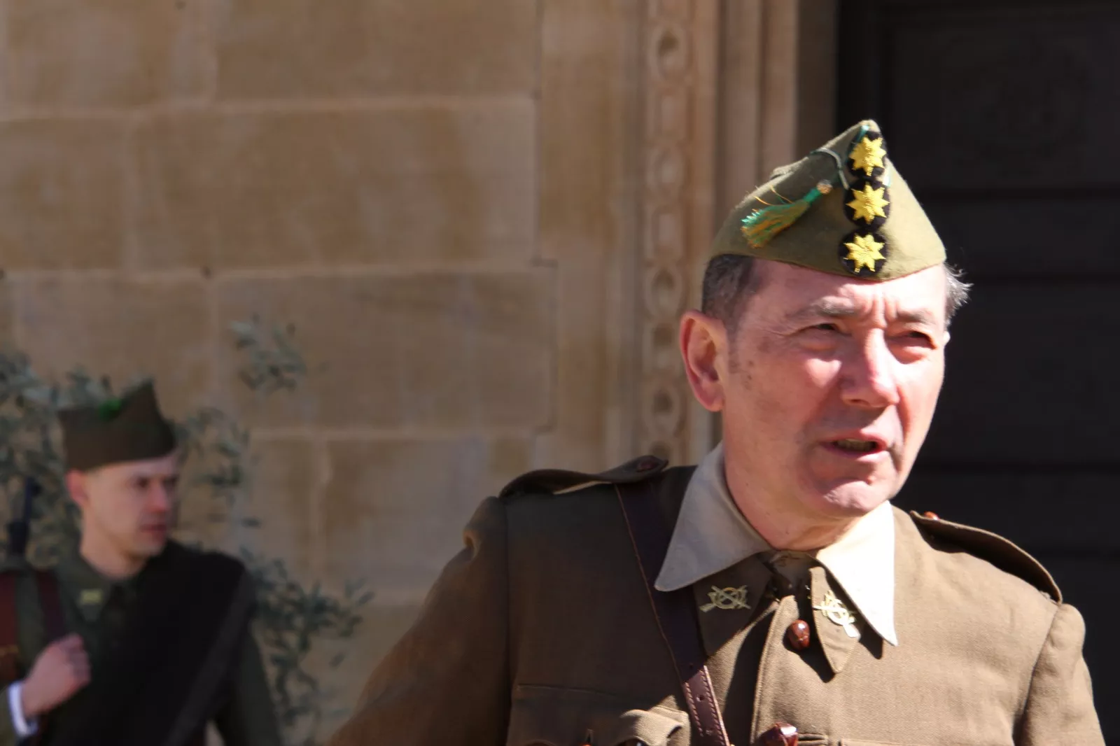 Recreación en Siétamo de la guerra de 1936. Foto Carlos Neofato