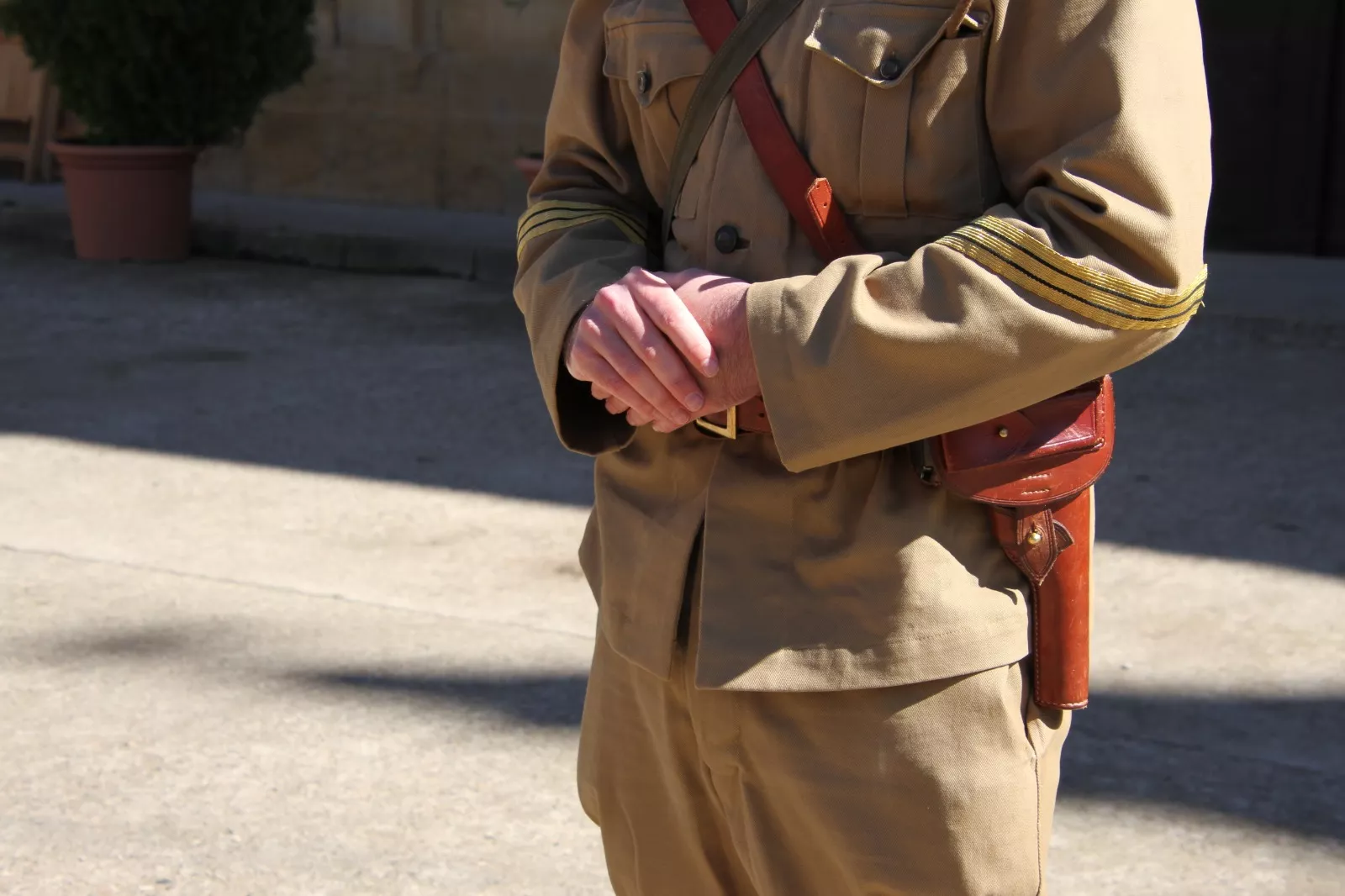 Recreación en Siétamo de la guerra de 1936. Foto Carlos Neofato