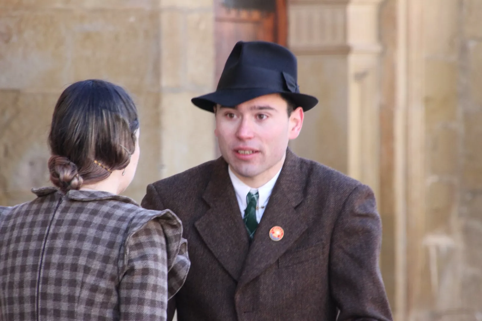 Recreación en Siétamo de la guerra de 1936. Foto Carlos Neofato