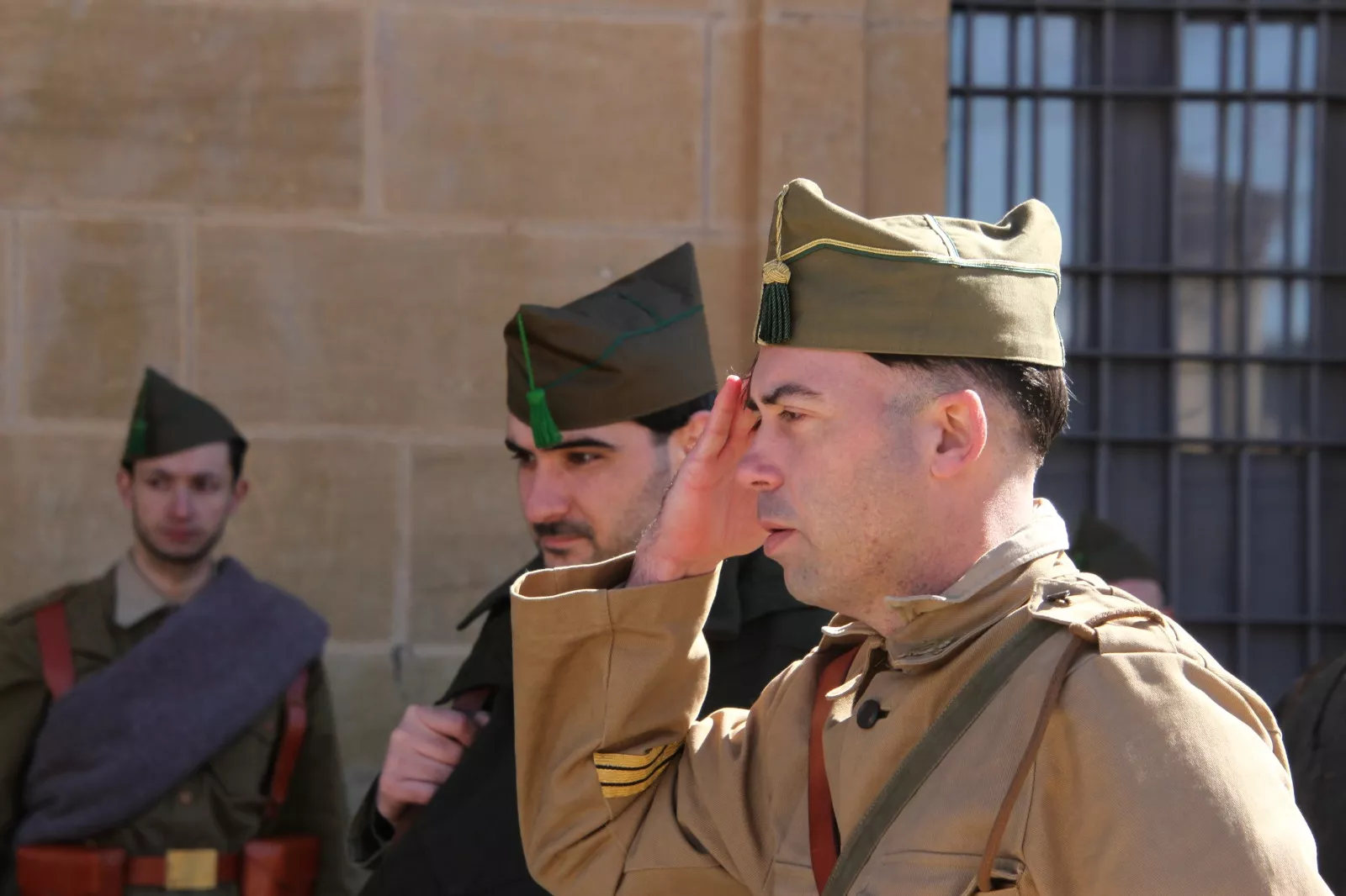Recreación en Siétamo de la guerra de 1936. Foto Carlos Neofato