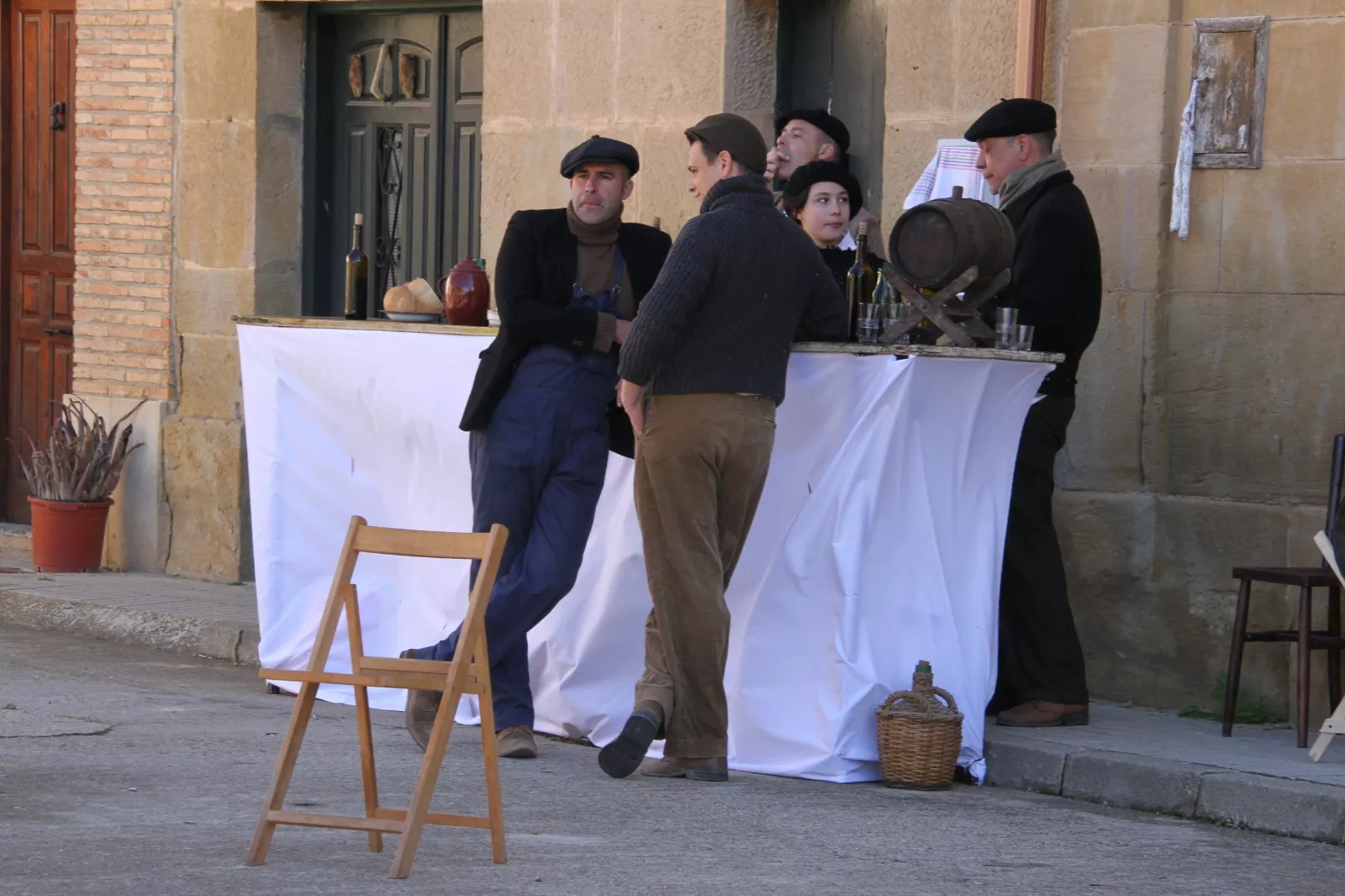 Recreación en Siétamo de la guerra de 1936. Foto Carlos Neofato