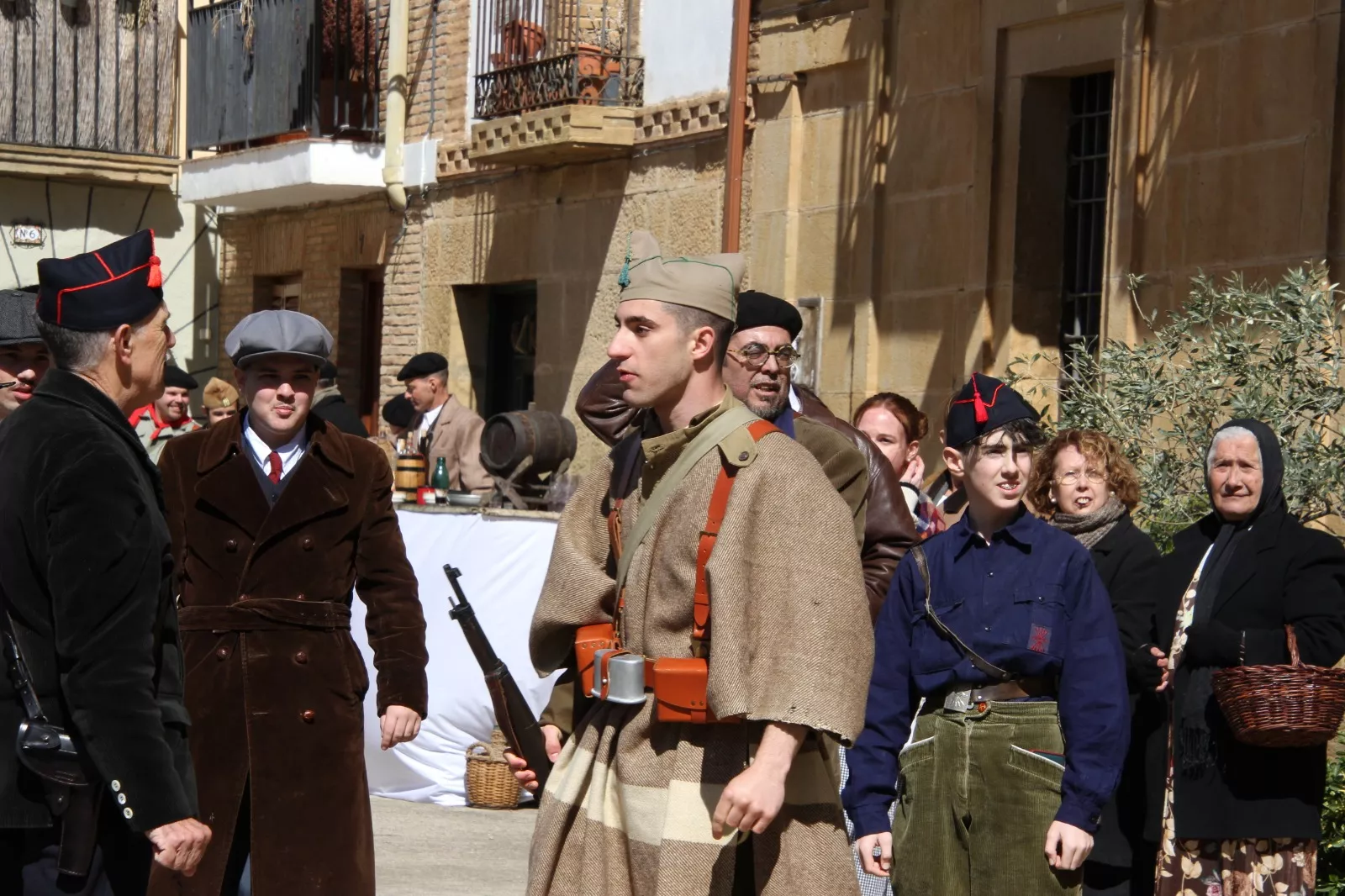 Recreación en Siétamo de la guerra de 1936. Foto Carlos Neofato