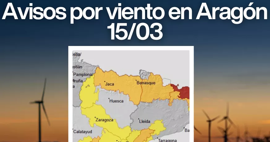 Aviso naranja por fuertes rachas de viento en el Pirineo oscense.