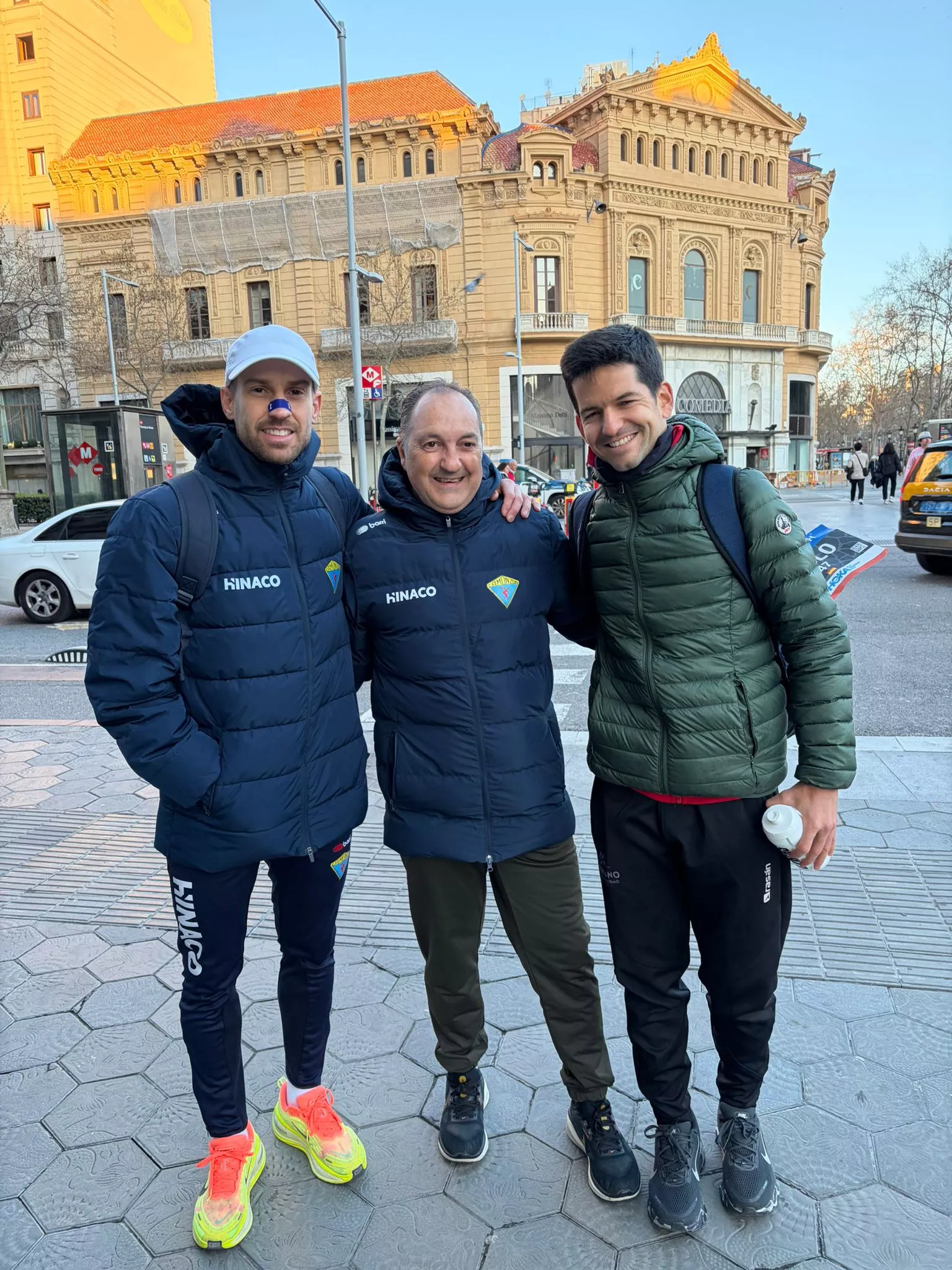 Campeonato de España de maratón. Phondy con Armando García y Pablo Salaverría