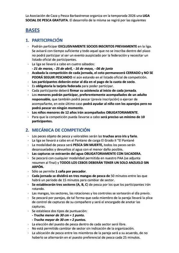 Bases de la competición.