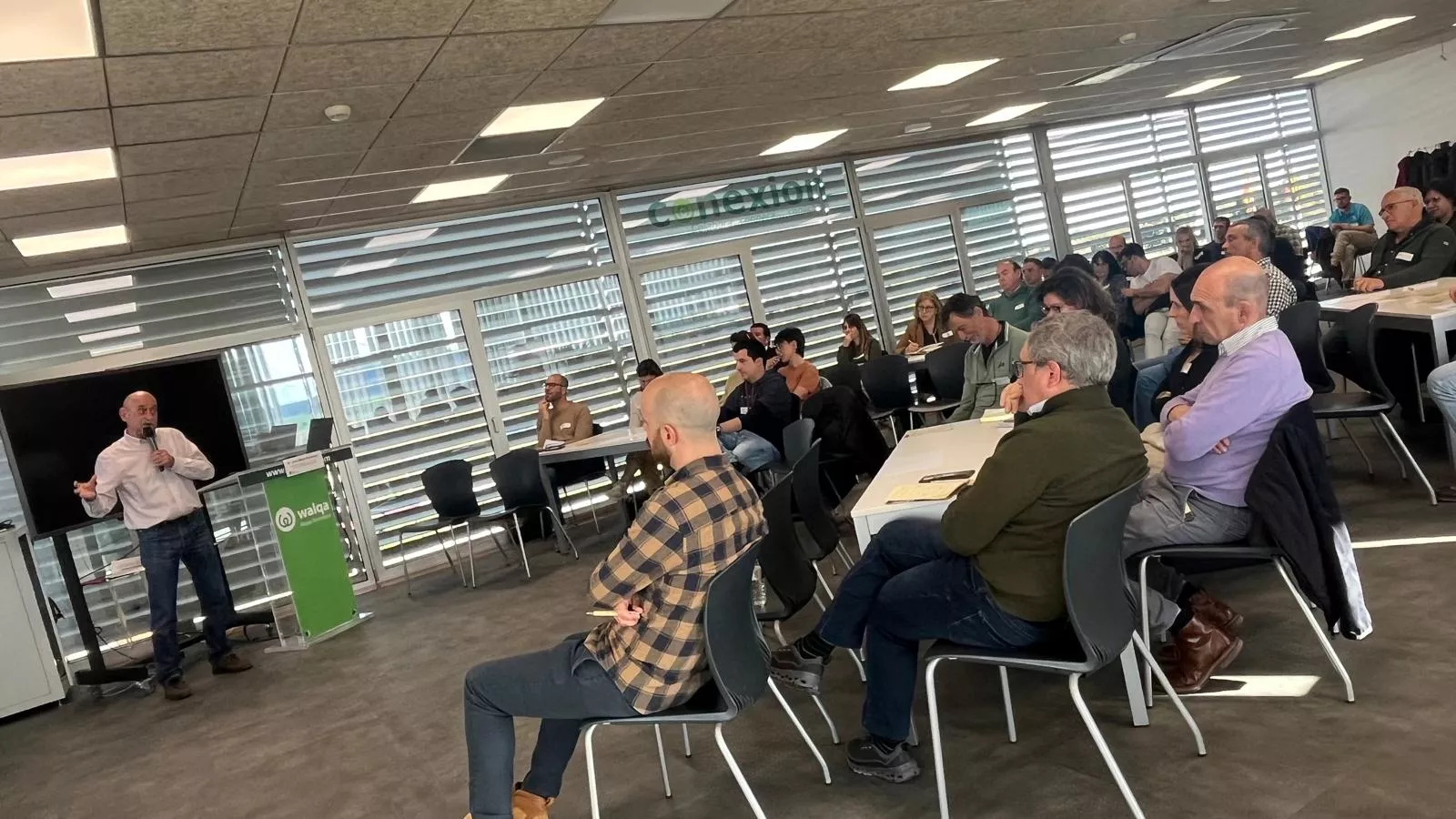 Jornada celebrada en Huesca para avanzar en la mejora de la gestión de los nitratos. Foto Mercedes Manterola