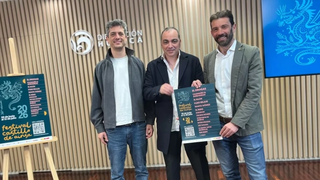 Dani Escolano, Carlos Sampériz y Enrique Pueyo. Foto Mercedes Manterola