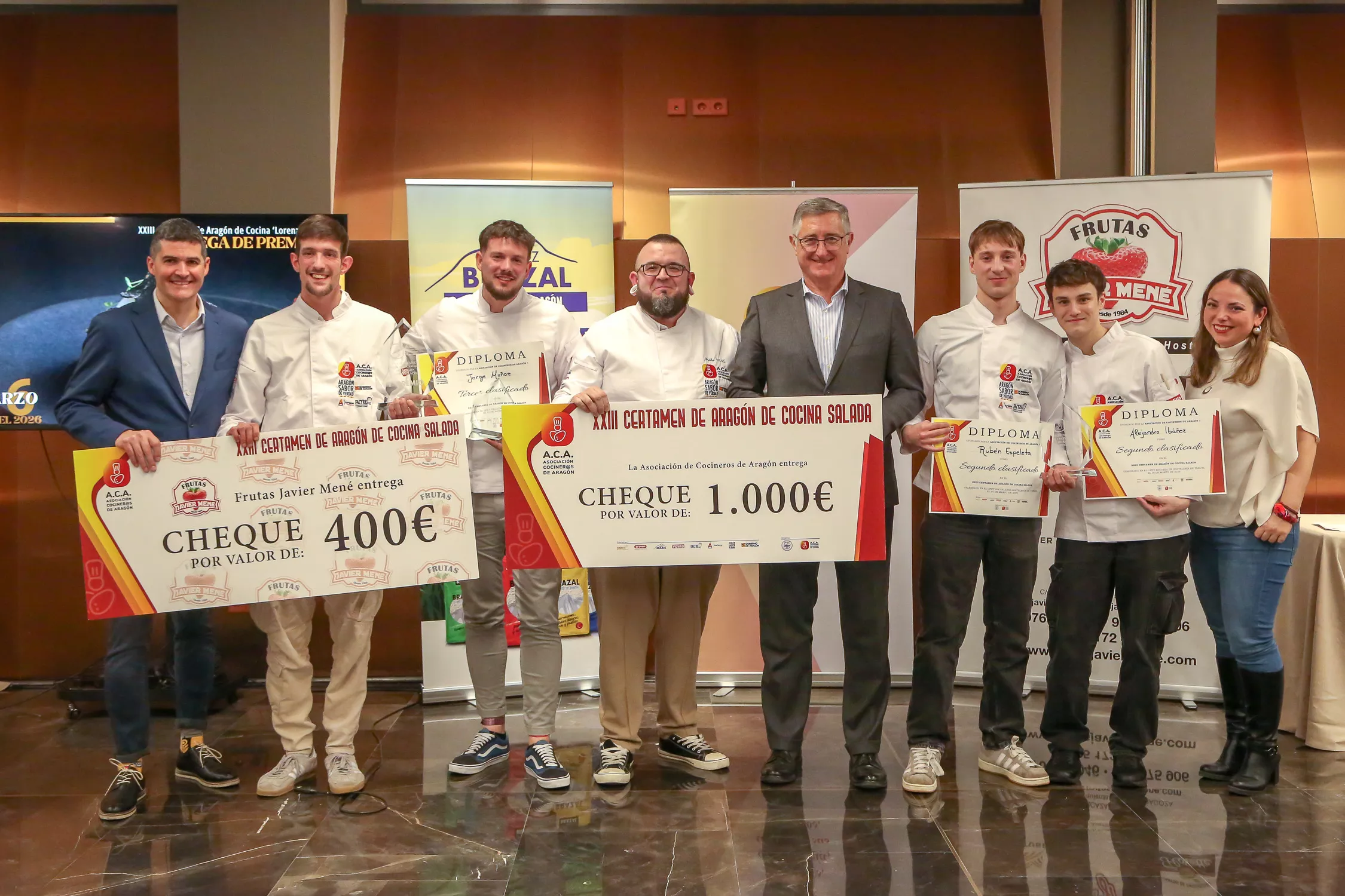  Ganadores del Certamen de Cocineros Aragón Lorenzo Acín. David García-Agencia Almozara