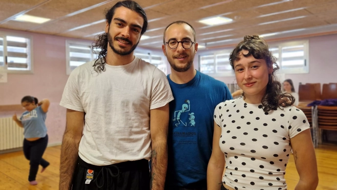 Pedro Sohu, Pablo Pérez y Ana Ibarrondo. Foto Myriam Martínez