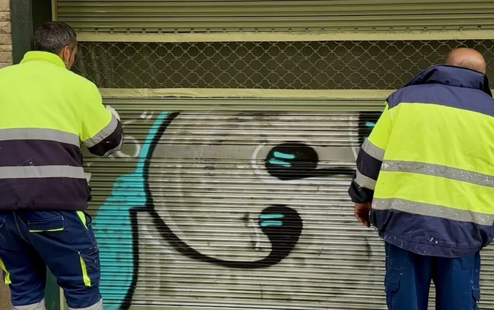 Actuaciones de limpieza de grafitis.