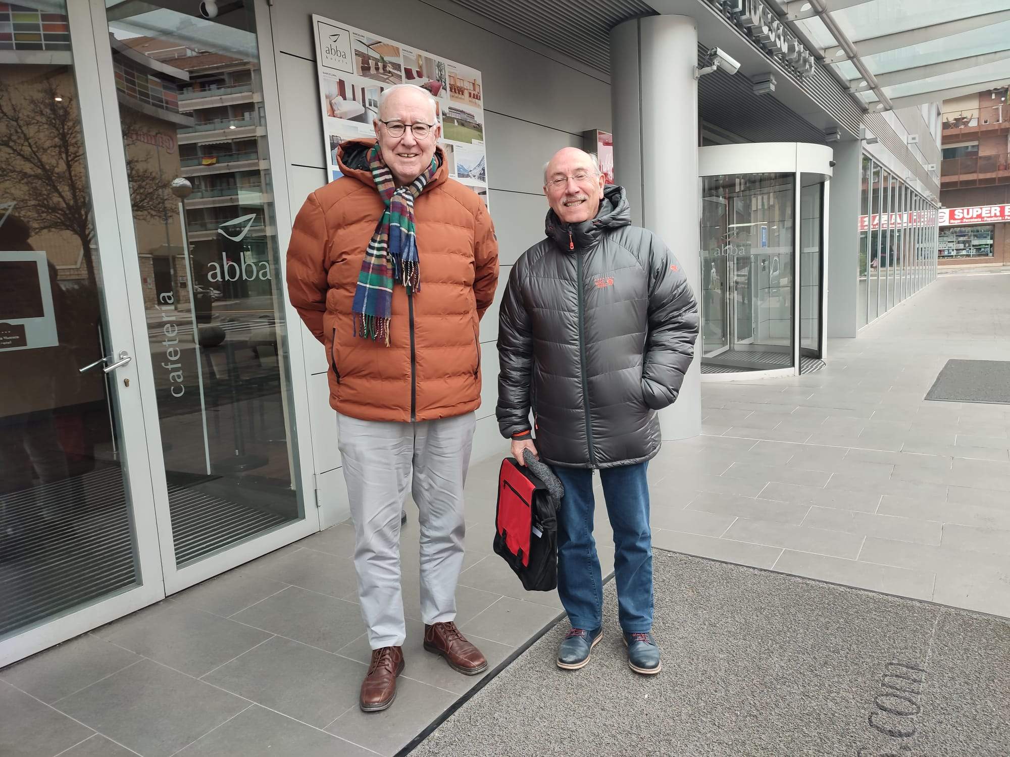 Alfredo Vizcarro y Domingo Malo, en su encuentro con EL DIARIO DE HUESCA