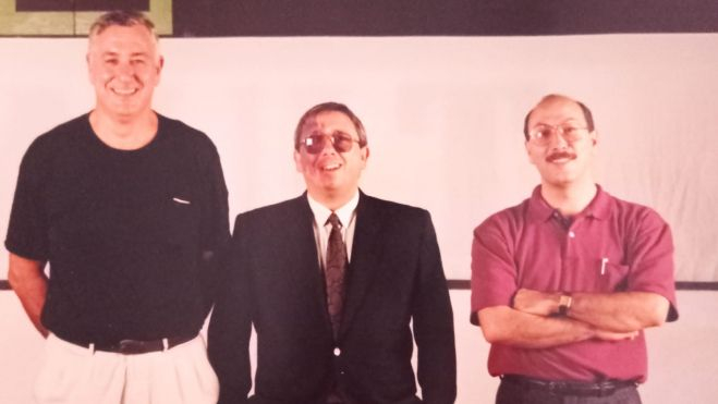 Alfredo Vizcarro, Iñaki Iriarte y Domingo Malo. Alfredo Vizcarro, Iñaki Iriarte y Domingo Malo.