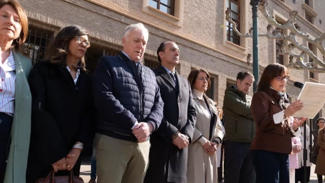 María Antoñanzas en la lectura del manifiesto