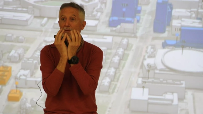 Conferencia de Fernando Valladares en Huesca. Foto Carlos Neofato