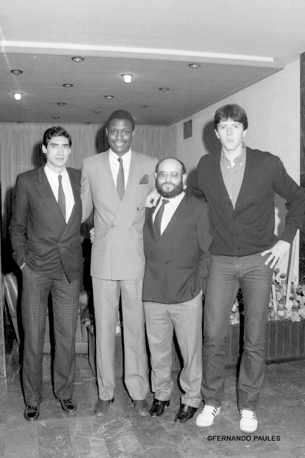 Jaime Ferrer entre Charly López Rodríguez, Wright y Pagés. Foto Fernando Paúles