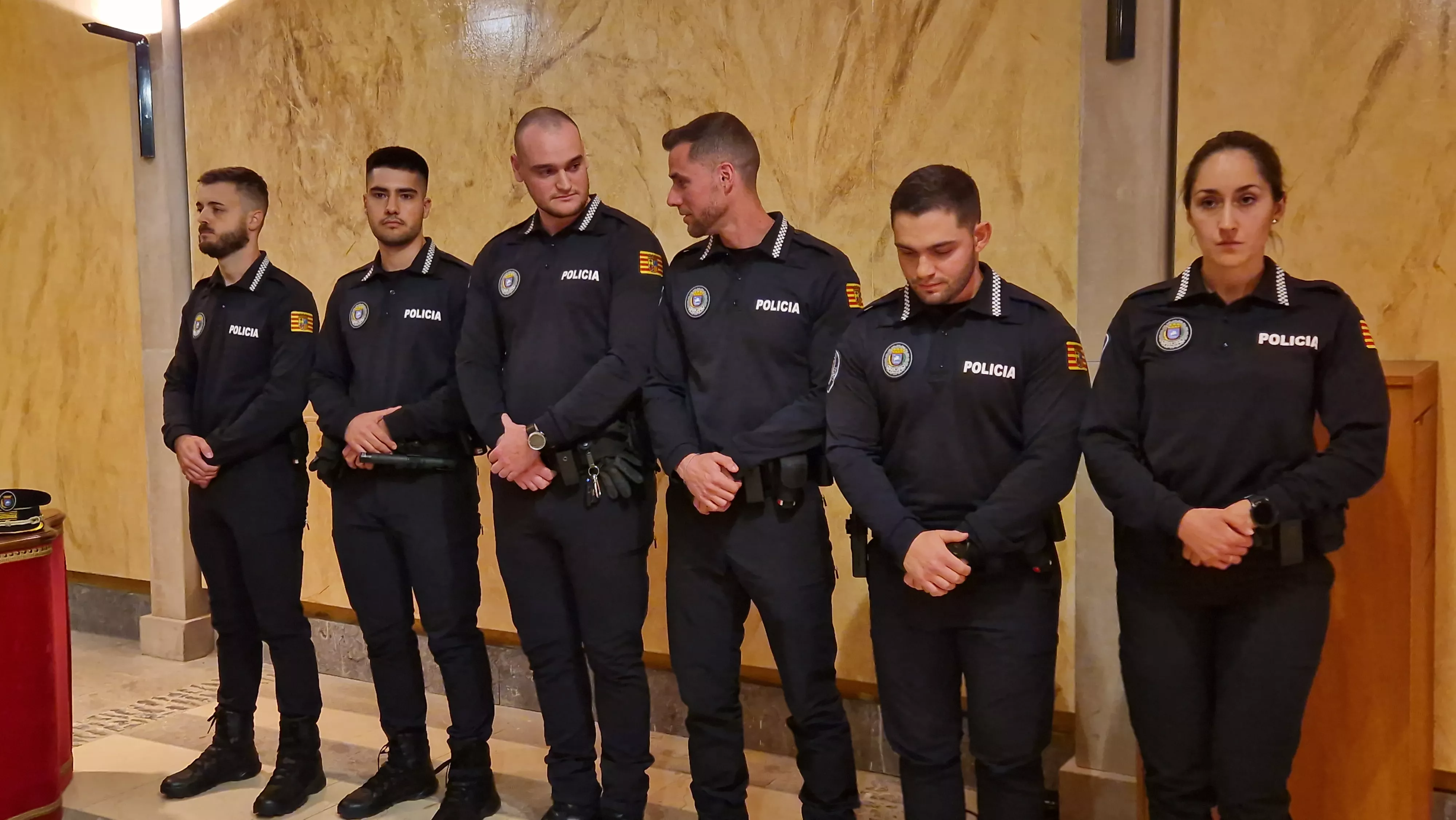 Incorporación de ocho nuevos agentes a la Policía Local de Huesca. Foto Myriam Martínez