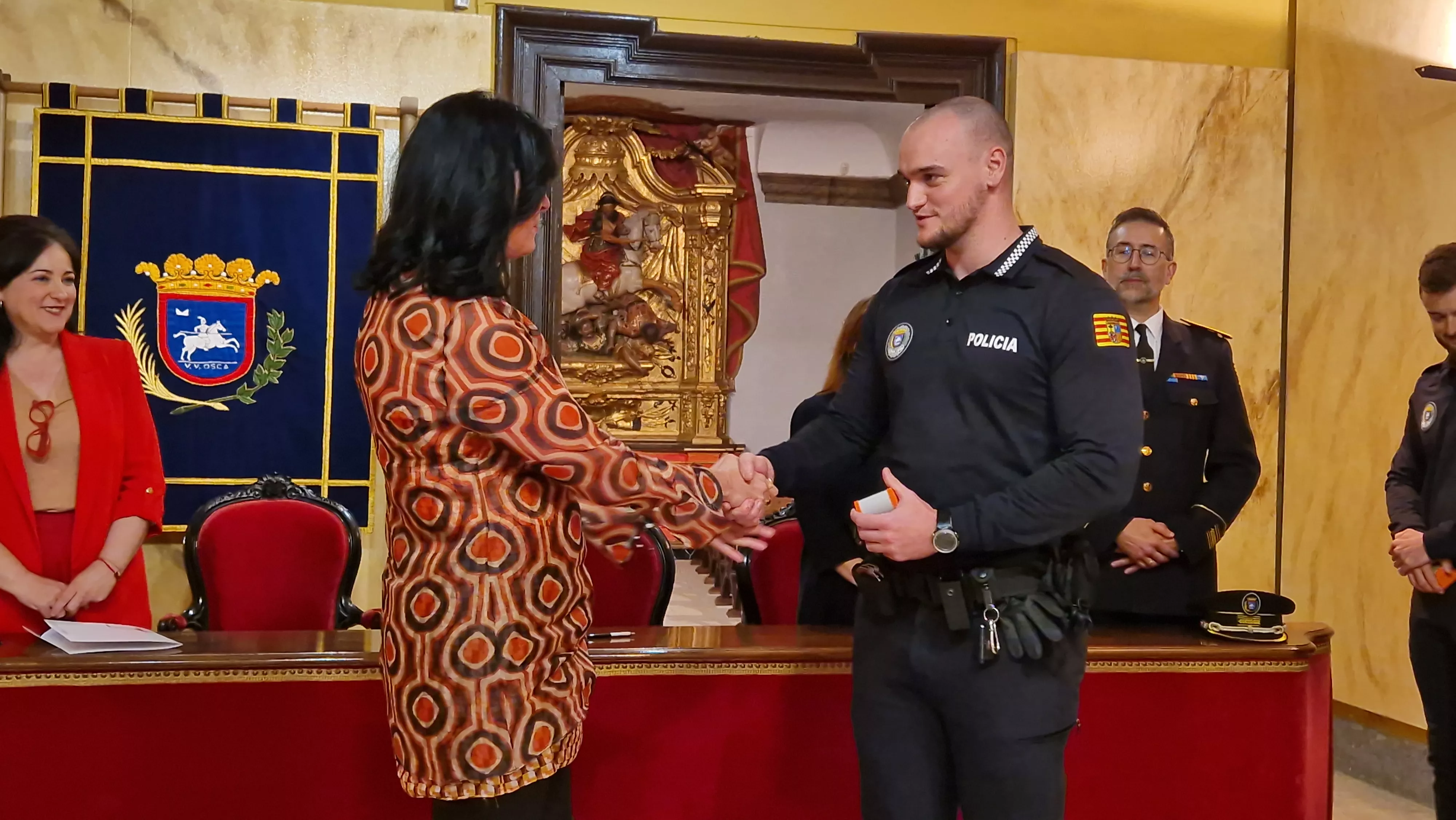 Incorporación de ocho nuevos agentes a la Policía Local de Huesca. Foto Myriam Martínez