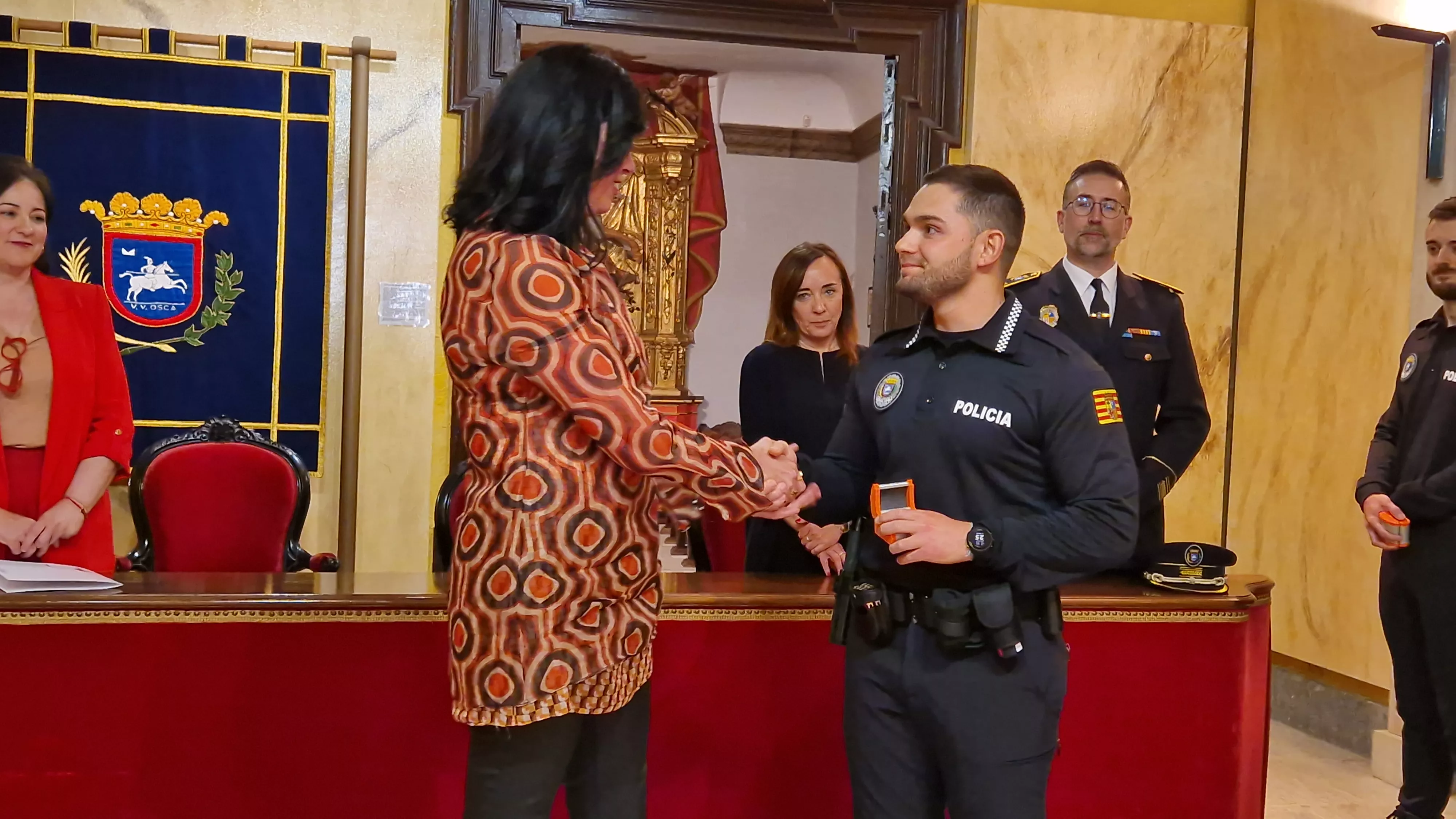 Incorporación de ocho nuevos agentes a la Policía Local de Huesca. Foto Myriam Martínez