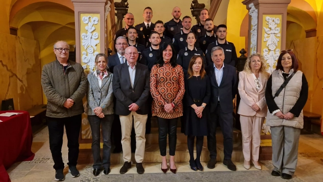 Incorporación de ocho nuevos agentes a la Policía Local de Huesca. Foto Myriam Martínez