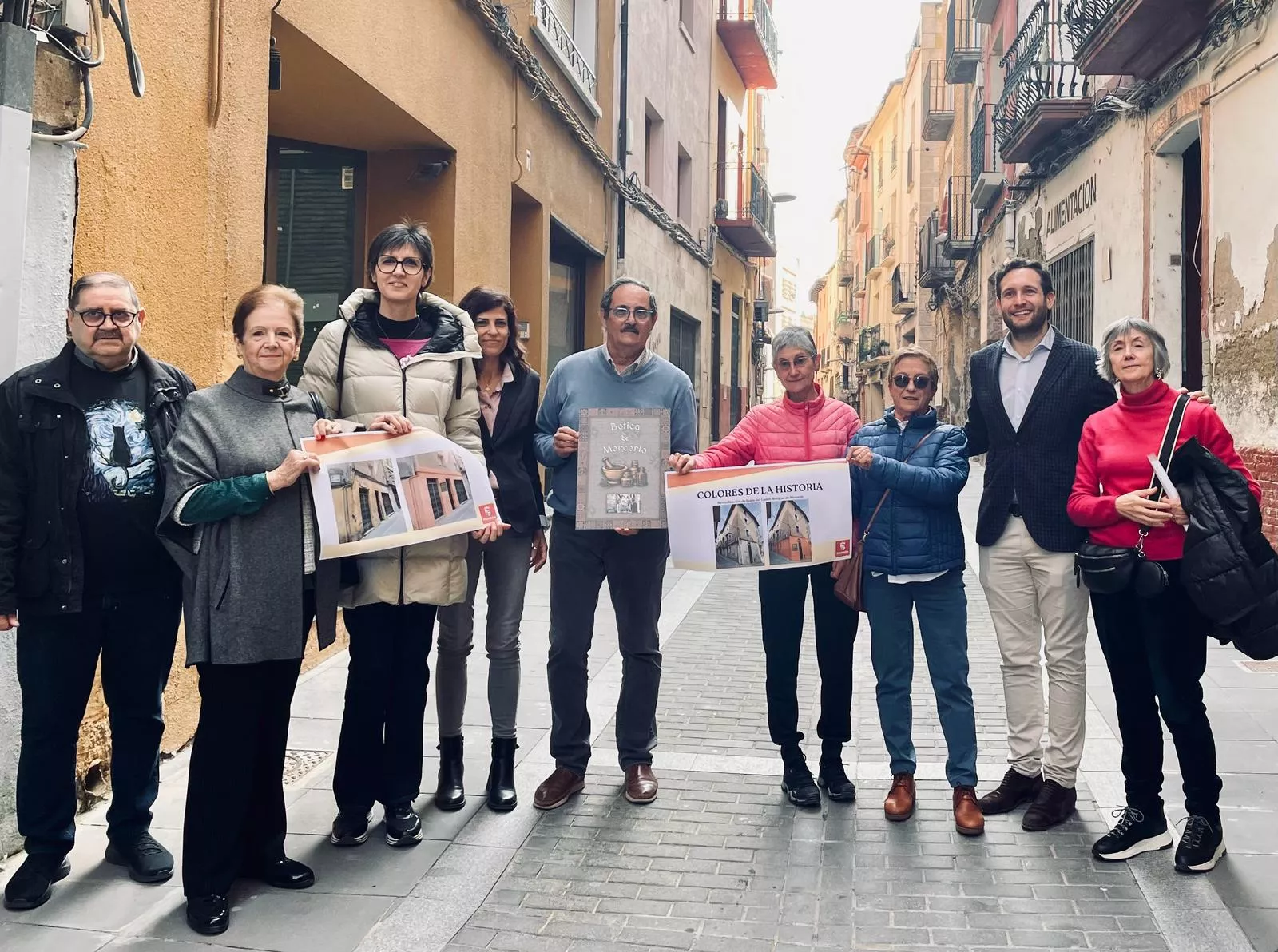 Impulsores de la iniciativa para transformar el Casco Antiguo de Monzón.