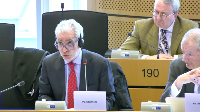 Federico Aranega en el Parlamento Europeo.