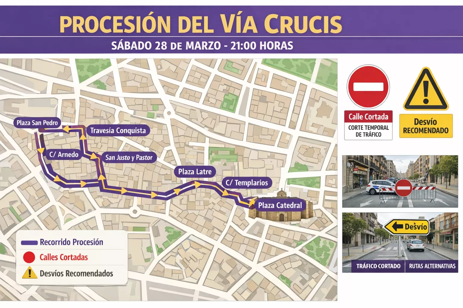 Procesión del Vía Crucis.