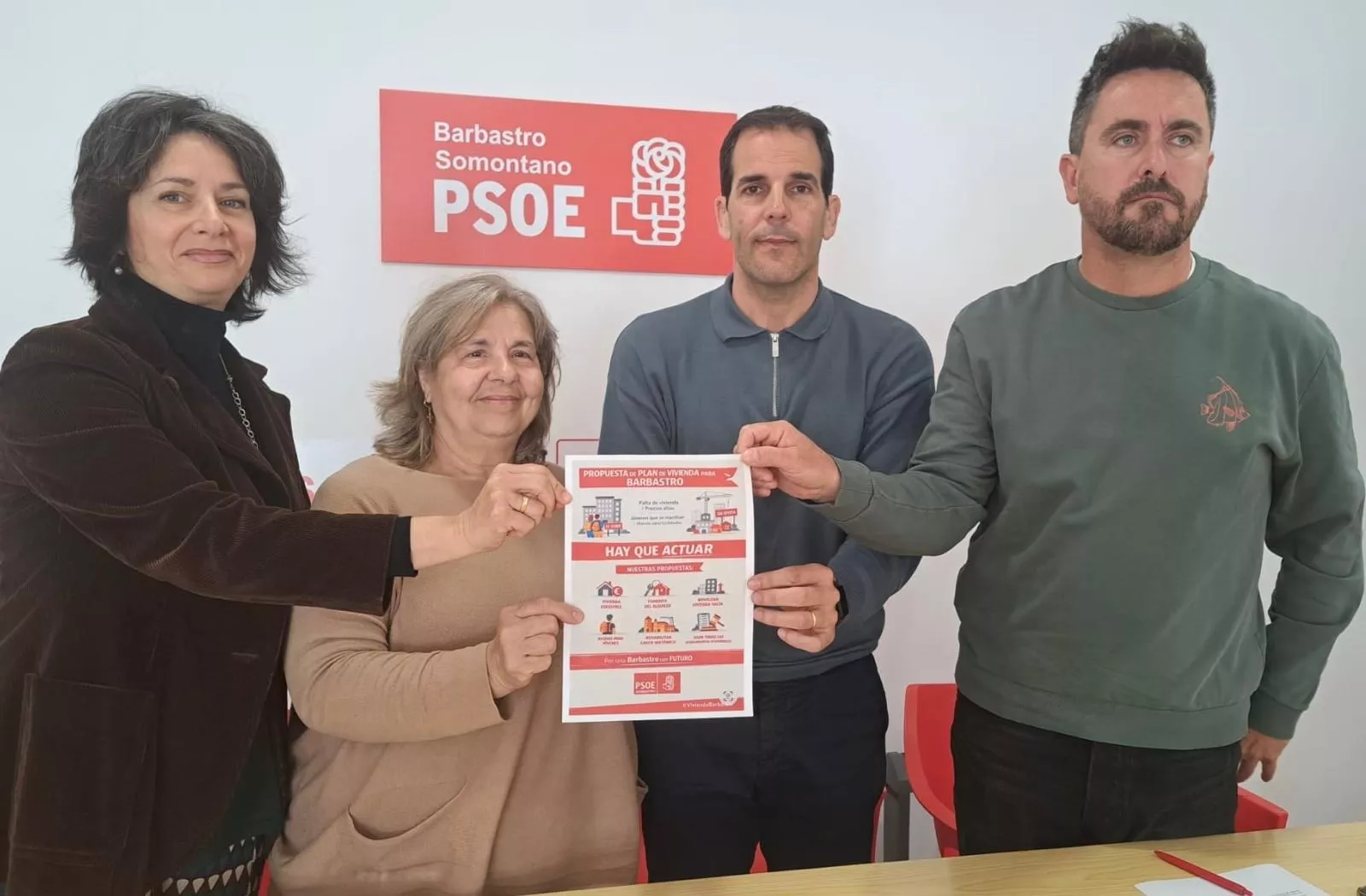Integrantes del Grupo Municipal Socialista en Barbastro