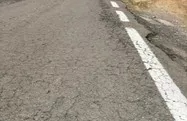 Estado de la carretera, denunciado por el Ayuntamiento de Alcalá del Obispo