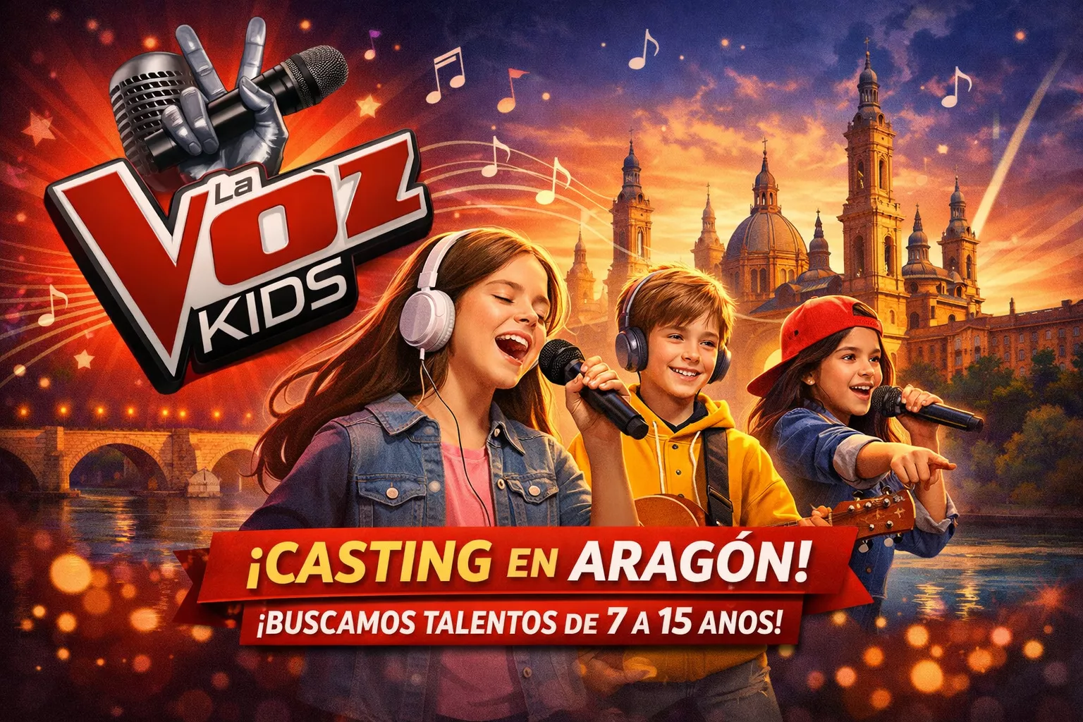 El equipo de casting de La Voz Kids ha iniciado la búsqueda de nuevos participantes en Aragón.