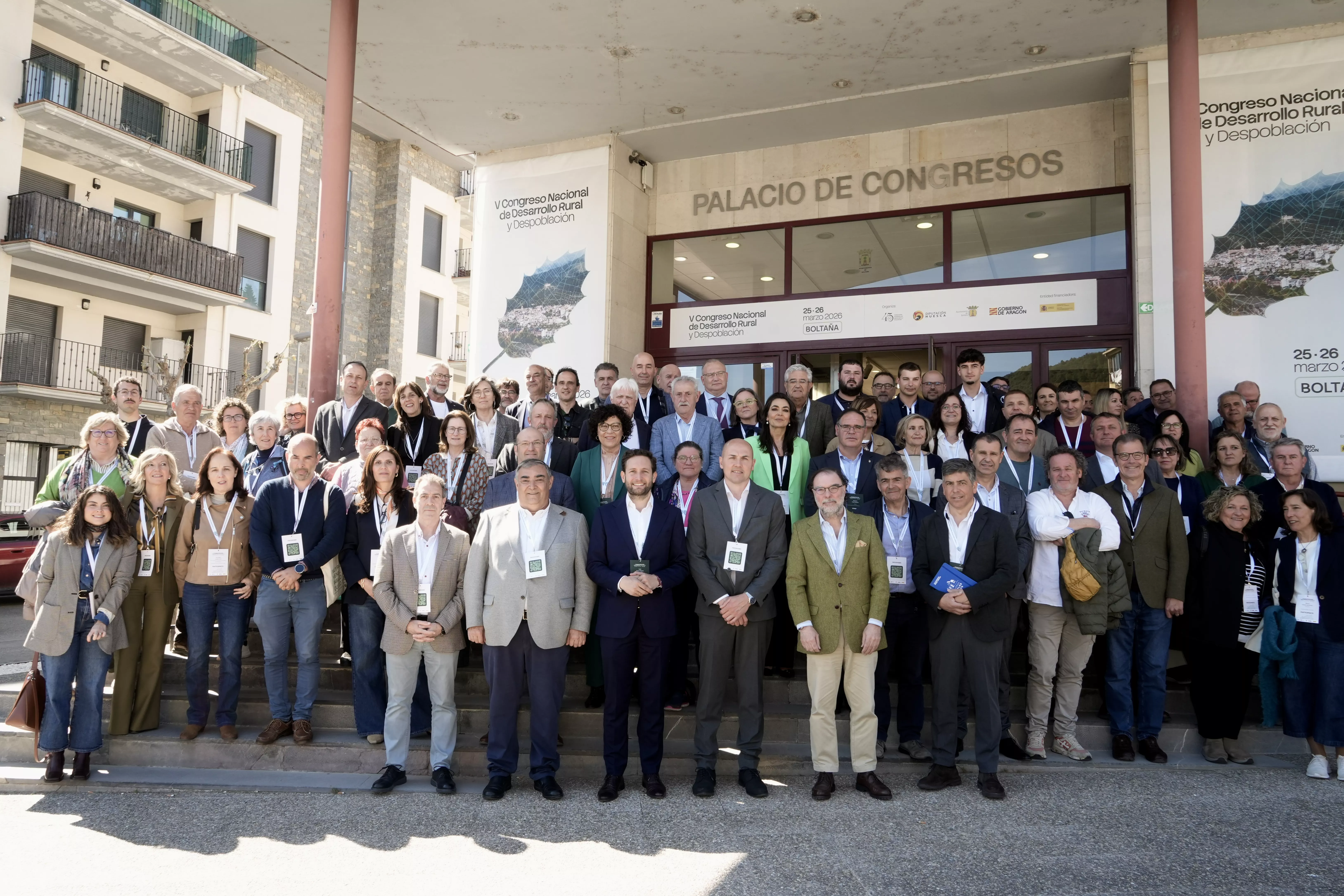 Foto familia V Congreso Nacional de Desarrollo Rural y Despoblación Boltaña.