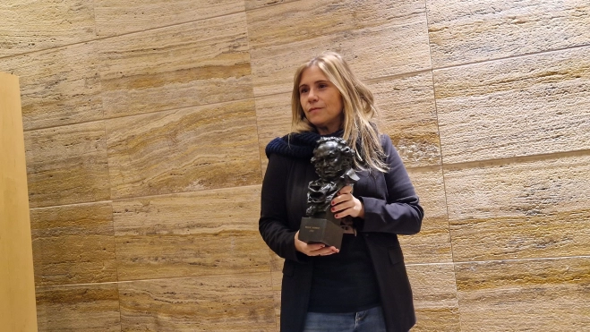 Homenaje de Oscacine a Yasmina Praderas y Andrés Campo. Foto Myriam Martínez