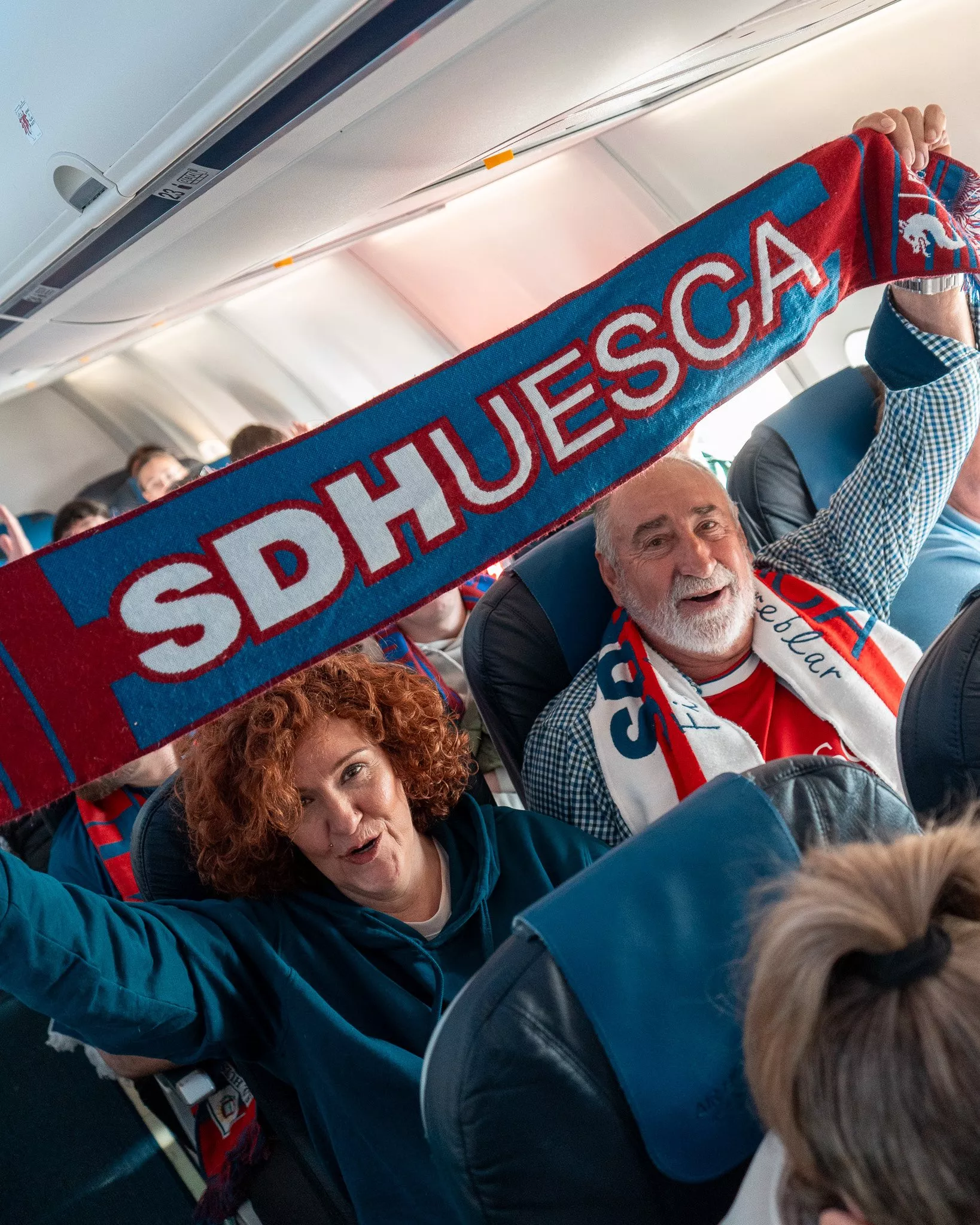 Aficionados azulgranas. Foto: SD Huesca