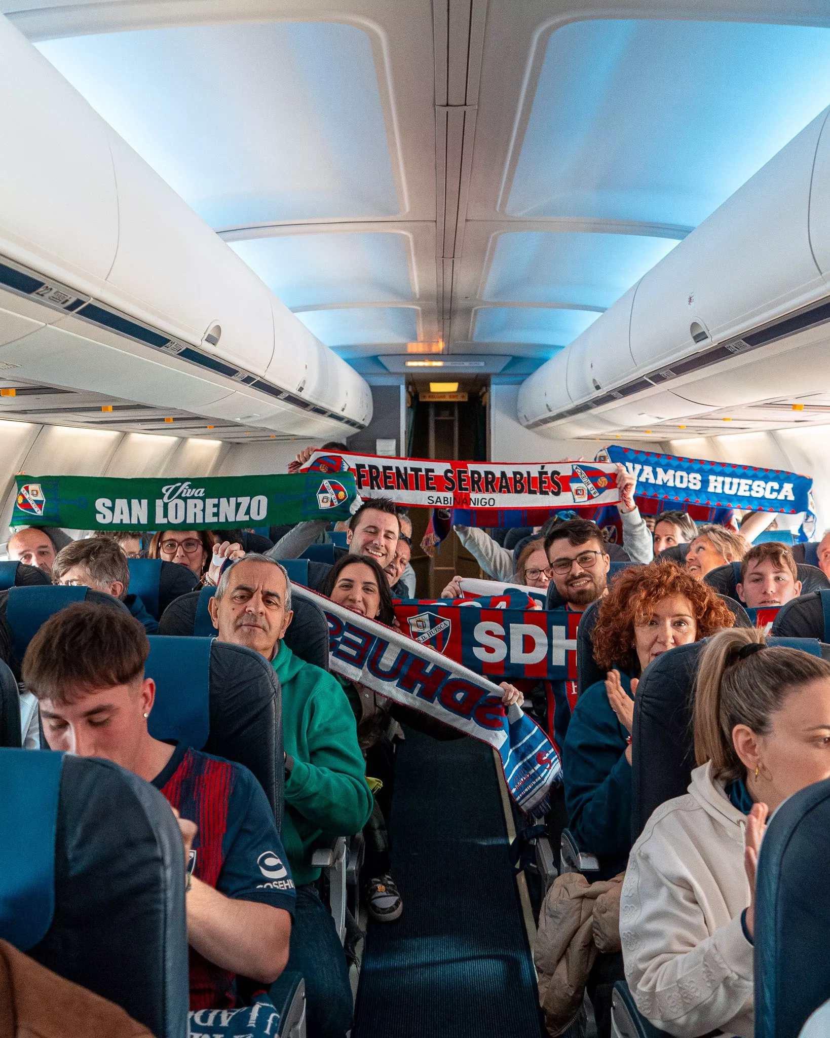 Aficionados azulgranas. Foto: SD Huesca