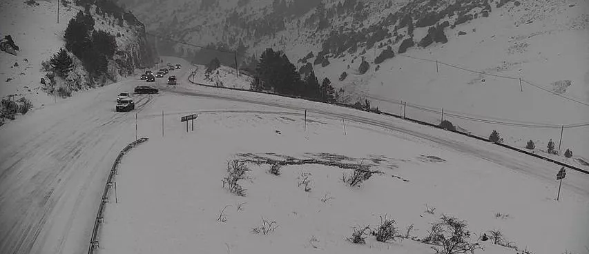 Domingo de Ramos marcado por el temporal en el Pirineo oscense. En la imagen, Candanchú.