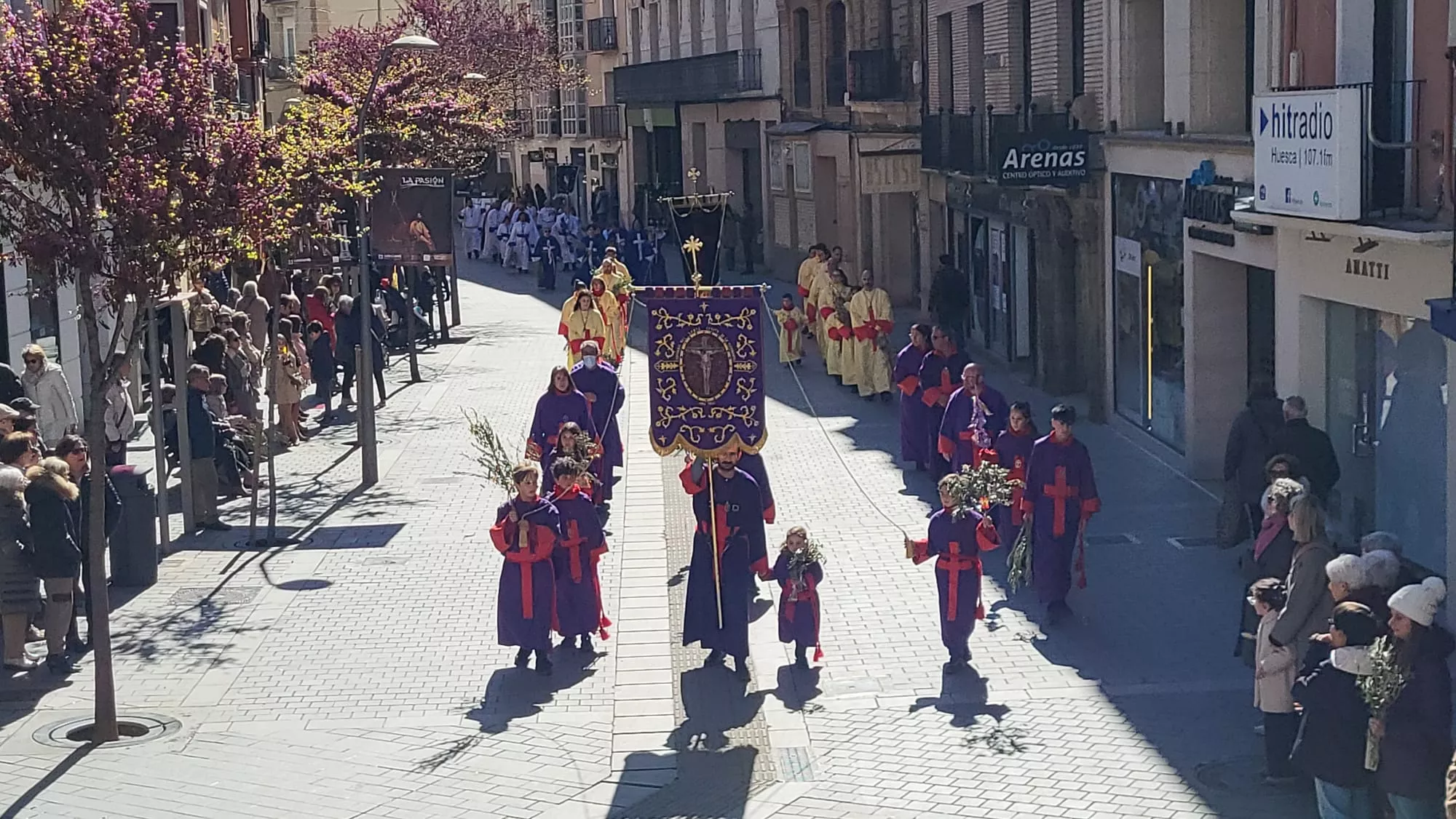 Procesión de la Entrada de Jesús en Jerusalén en Huesca. Foto Mercedes Manterola
