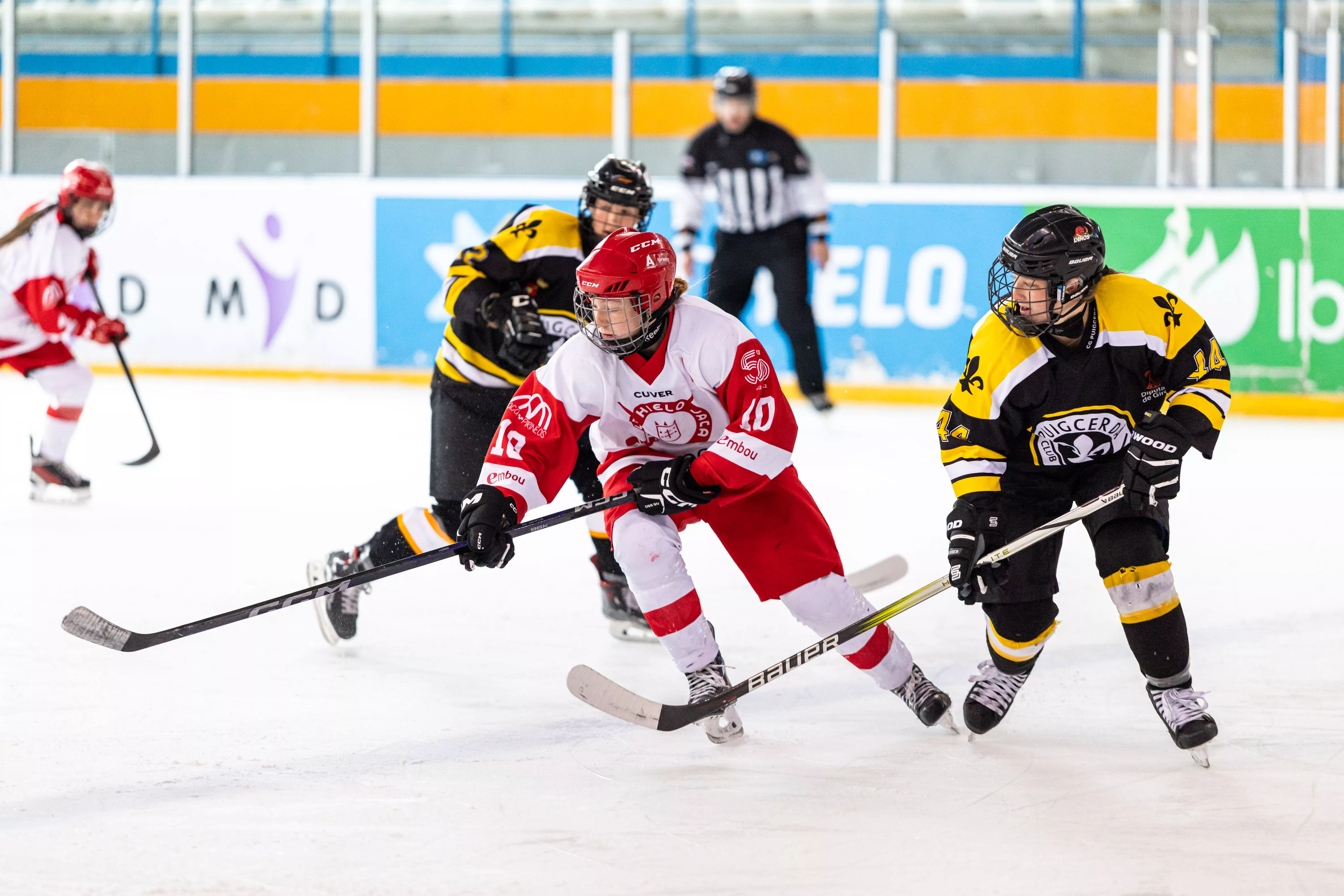Partido entre el Hielo Jaca y el Puigcerdà. Foto: Joan Reyes