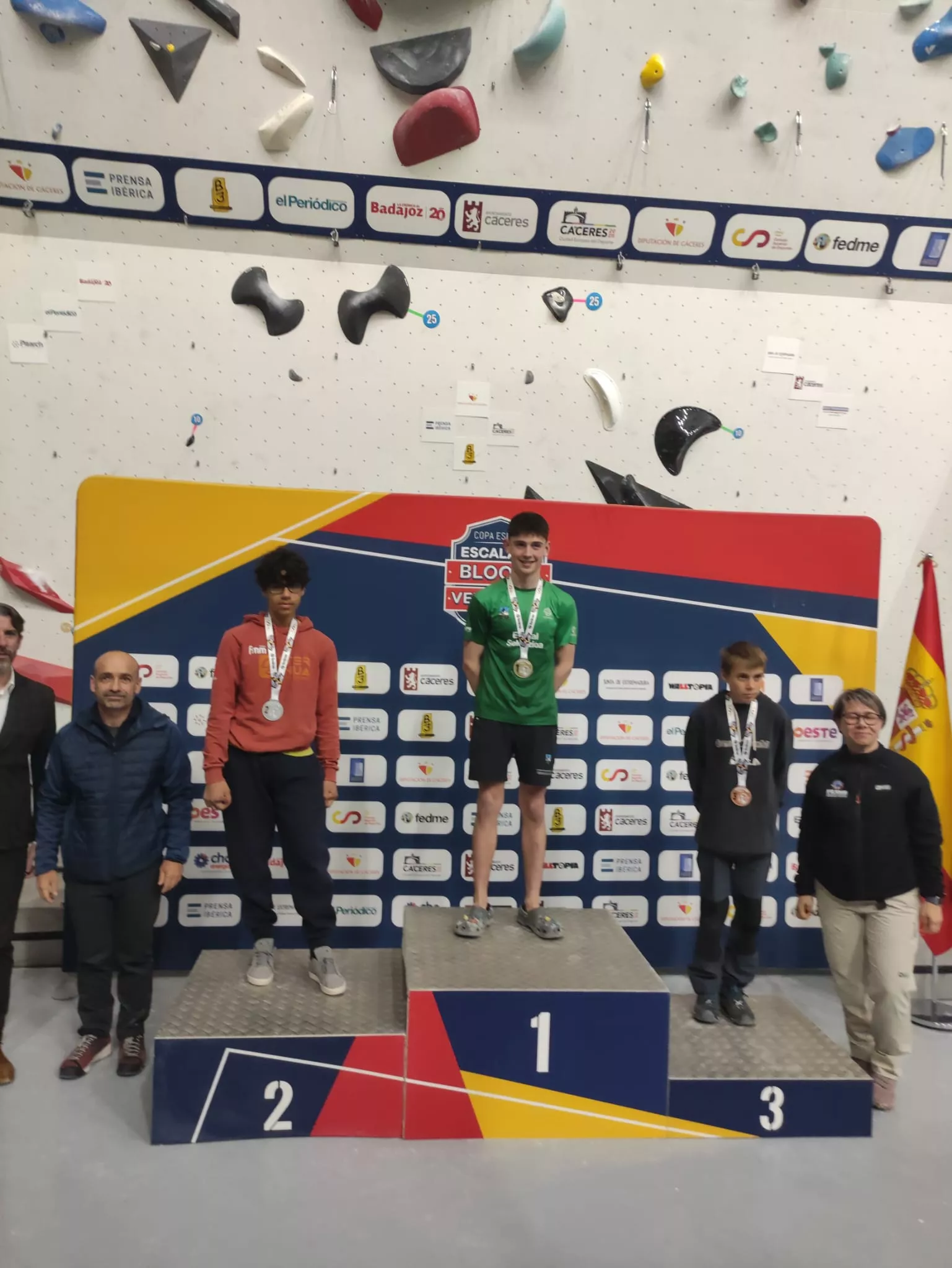 El aragonés, en el podio Sub-15.