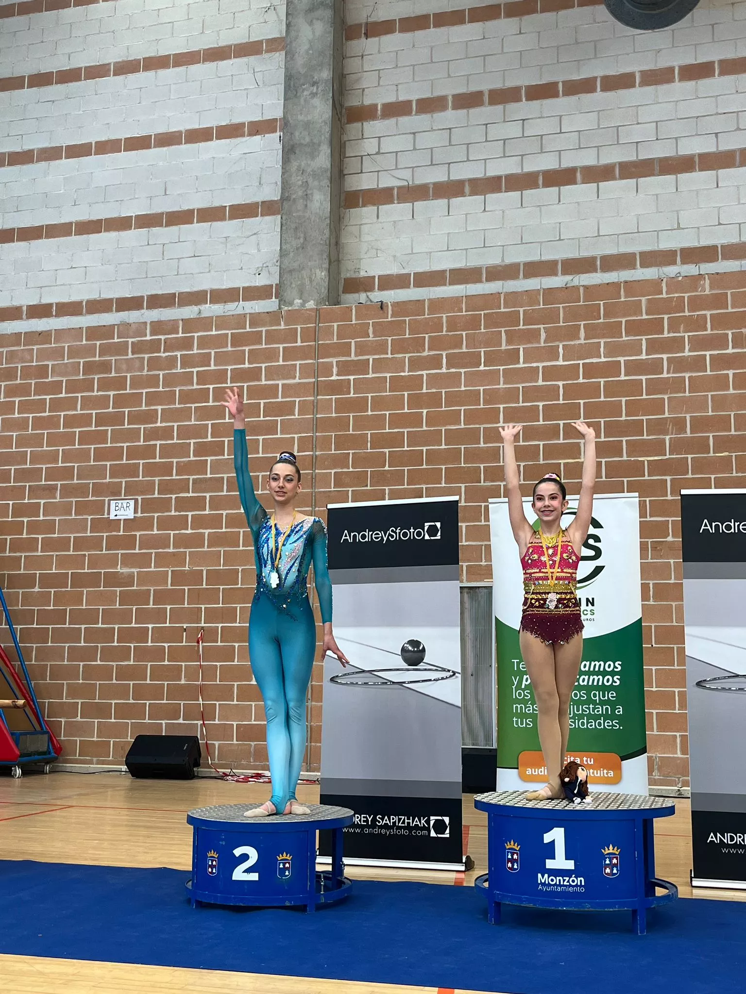 Club 2000 Barbastro, gimnastas y podios 