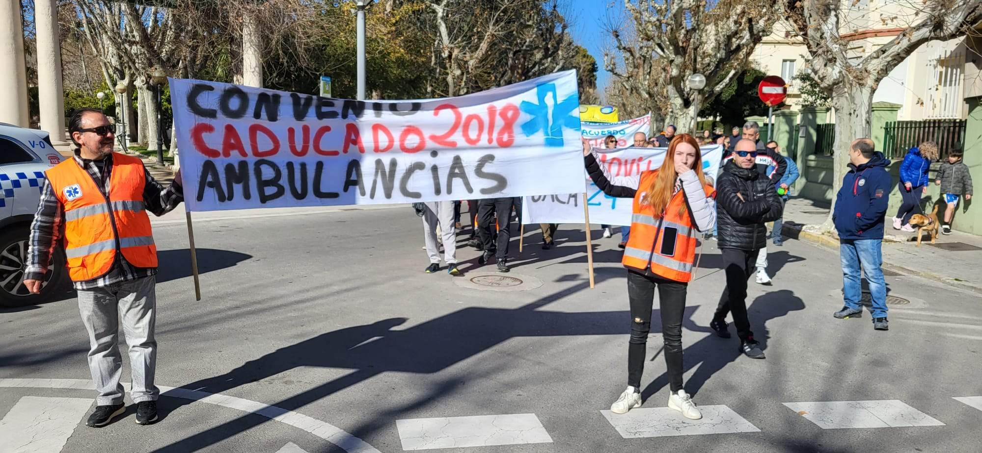 Manifestación del Transporte Sanitario en Huesca