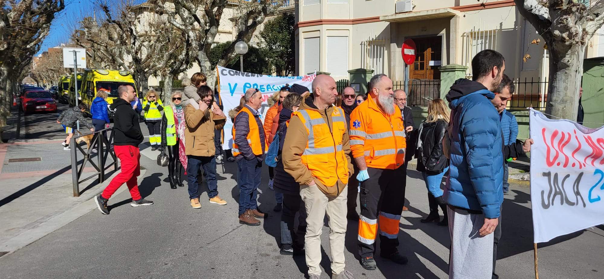 Manifestación del Transporte Sanitario en Huesca