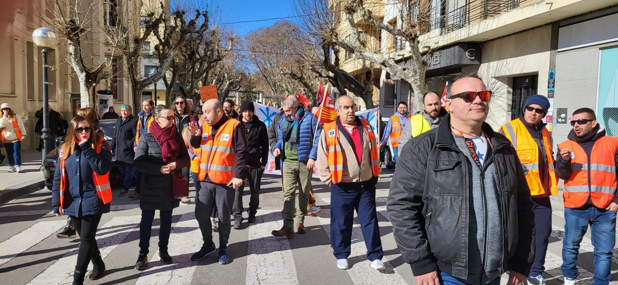 Manifestación del Transporte Sanitario en Huesca