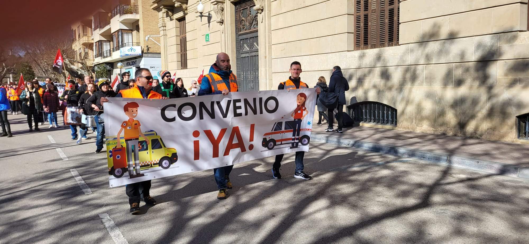 Manifestación del Transporte Sanitario en Huesca
