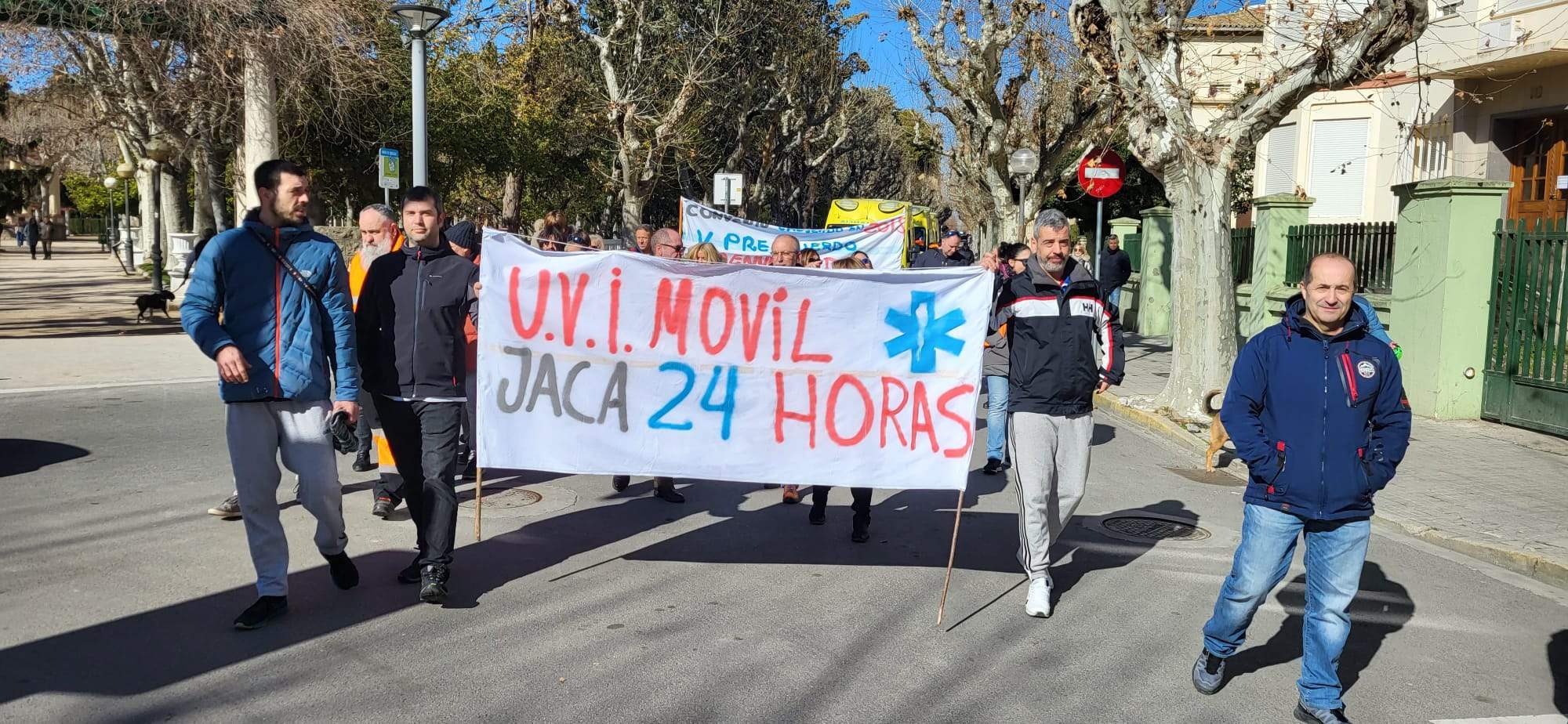 Manifestación del Transporte Sanitario en Huesca