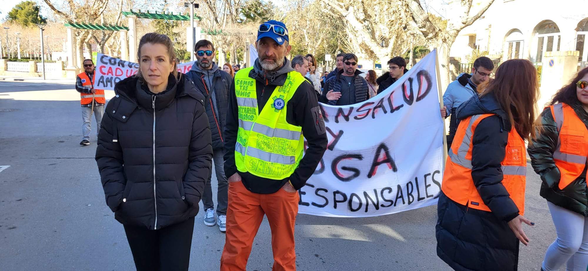 Manifestación del Transporte Sanitario en Huesca