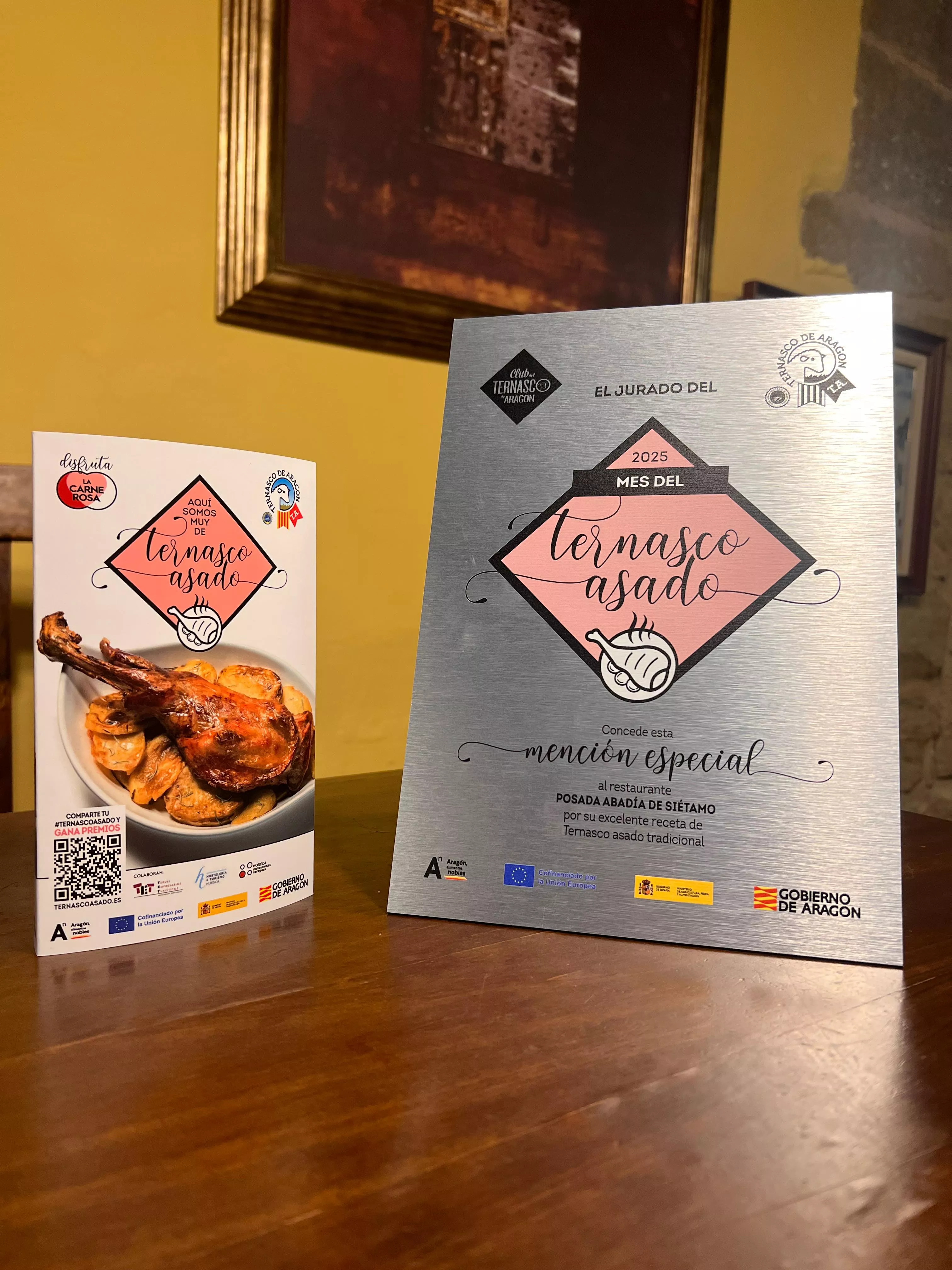  Abadía de Siétamo con el Premio al Mejor Ternasco Tradicional de la provincia de Huesca